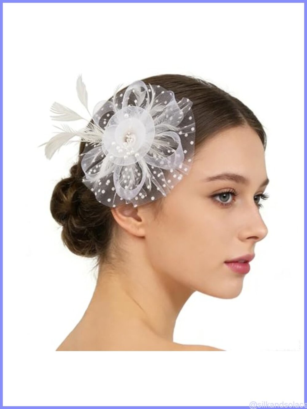 Fascinator Hat Mesh Feathers Imitation Pearls Derby Party